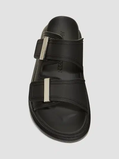 McQueen Women's Hybrid Pool Slides - Black Sandals | Thumbnail 5 McQueen Women's Hybrid Pool Slides - Black Sandals | Thumbnail 5
