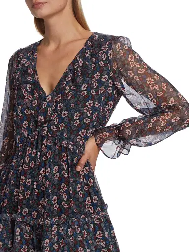 Joie Women's Adanson Silk Minidress - Caviar Multi | Thumbnail 6 Joie Women's Adanson Silk Minidress - Caviar Multi | Thumbnail 6