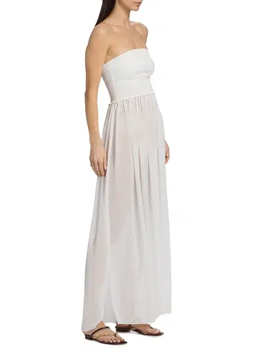 Ramy Brook Women's Calista Smocked Strapless Flare Dress | Thumbnail 4 Ramy Brook Women's Calista Smocked Strapless Flare Dress | Thumbnail 4