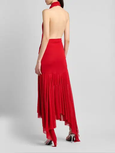 Alexander McQueen Women's Knotted Jersey Draped Maxi Dress | Thumbnail 5 Alexander McQueen Women's Knotted Jersey Draped Maxi Dress | Thumbnail 5
