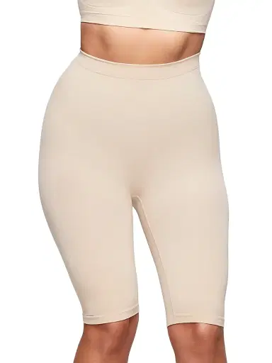 Skims Women's Seamless Sculpt High-Waisted Above-The-Knee Shorts - Clay - Size XXS | Thumbnail 3 Skims Women's Seamless Sculpt High-Waisted Above-The-Knee Shorts - Clay - Size XXS | Thumbnail 3