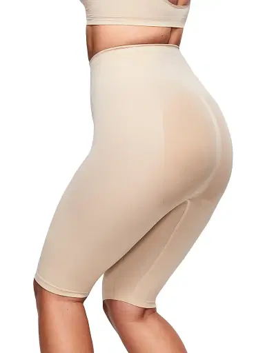 Skims Women's Seamless Sculpt High-Waisted Above-The-Knee Shorts - Clay - Size XXS | Thumbnail 4 Skims Women's Seamless Sculpt High-Waisted Above-The-Knee Shorts - Clay - Size XXS | Thumbnail 4