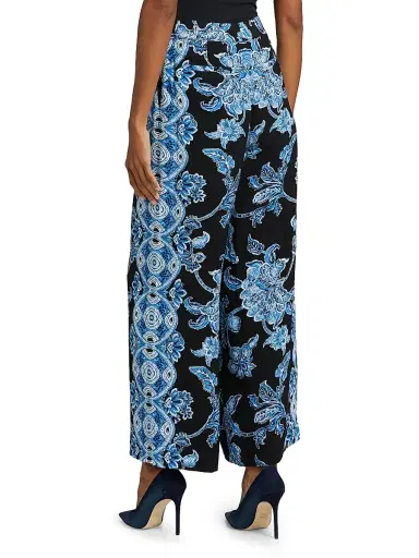 Elie Tahari Women's Skylar Floral Mid-Rise Pants - Estate Garden Noir Ground | Thumbnail 5 Elie Tahari Women's Skylar Floral Mid-Rise Pants - Estate Garden Noir Ground | Thumbnail 5