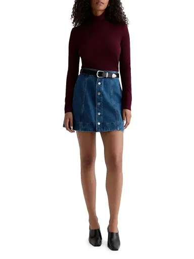 AG Jeans Women's Evie Denim A-Line Miniskirt - Denali | Thumbnail 2 AG Jeans Women's Evie Denim A-Line Miniskirt - Denali | Thumbnail 2