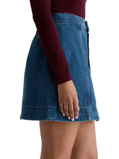 AG Jeans Women's Evie Denim A-Line Miniskirt - Denali | Thumbnail 4 AG Jeans Women's Evie Denim A-Line Miniskirt - Denali | Thumbnail 4