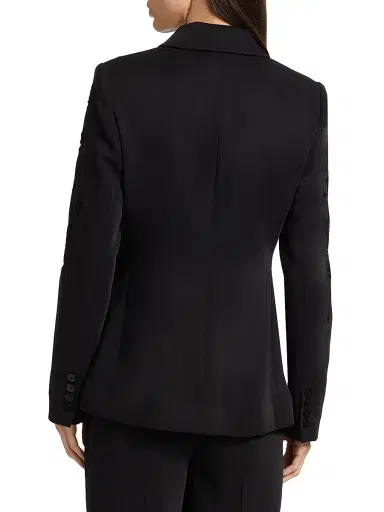 Elie Tahari Women's Blair Floral Matte Crepe Single-Button Blazer - Noir | Thumbnail 5 Elie Tahari Women's Blair Floral Matte Crepe Single-Button Blazer - Noir | Thumbnail 5