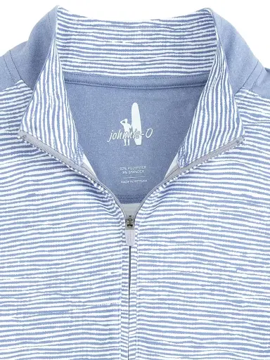 Johnnie O Men's Sasser Striped Half-Zip Sweatshirt - Noreaster | Thumbnail 2 Johnnie O Men's Sasser Striped Half-Zip Sweatshirt - Noreaster | Thumbnail 2