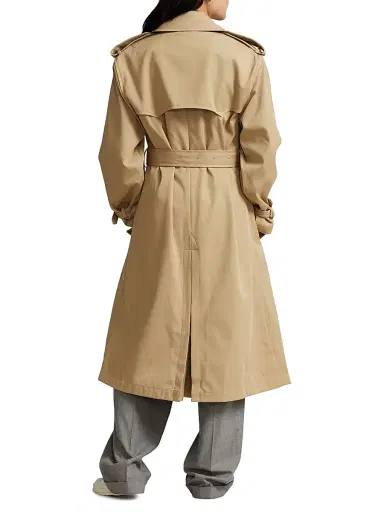 Polo Ralph Lauren Women's Twill Double-Breasted Trench Coat | Thumbnail 4 Polo Ralph Lauren Women's Twill Double-Breasted Trench Coat | Thumbnail 4