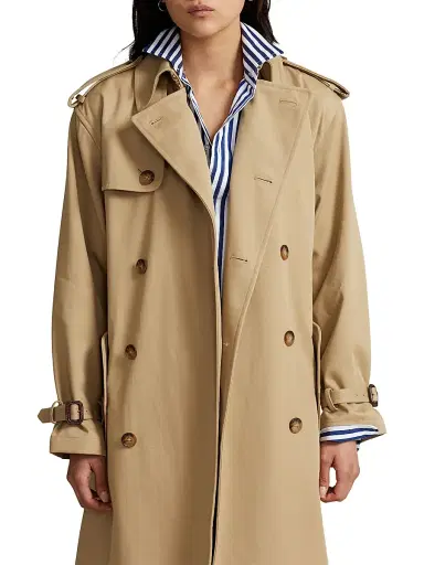 Polo Ralph Lauren Women's Twill Double-Breasted Trench Coat | Thumbnail 5 Polo Ralph Lauren Women's Twill Double-Breasted Trench Coat | Thumbnail 5