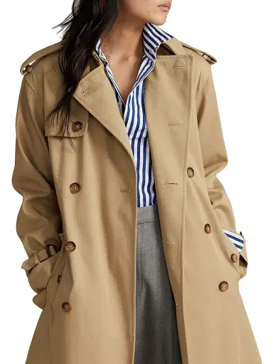 Polo Ralph Lauren Women's Twill Double-Breasted Trench Coat | Thumbnail 6 Polo Ralph Lauren Women's Twill Double-Breasted Trench Coat | Thumbnail 6