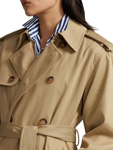 Polo Ralph Lauren Women's Twill Double-Breasted Trench Coat | Thumbnail 7 Polo Ralph Lauren Women's Twill Double-Breasted Trench Coat | Thumbnail 7