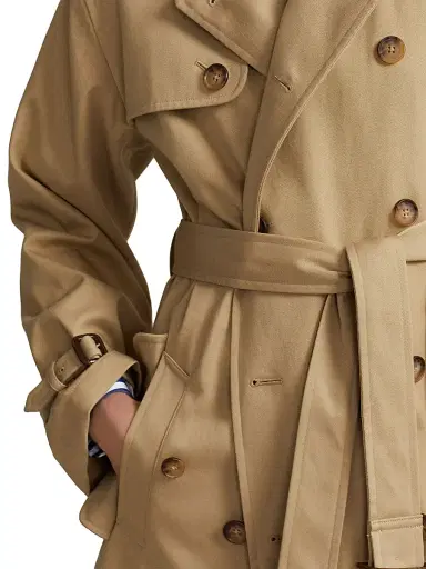 Polo Ralph Lauren Women's Twill Double-Breasted Trench Coat | Thumbnail 8 Polo Ralph Lauren Women's Twill Double-Breasted Trench Coat | Thumbnail 8