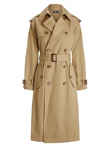 Polo Ralph Lauren Women's Twill Double-Breasted Trench Coat | Thumbnail 1 Polo Ralph Lauren Women's Twill Double-Breasted Trench Coat | Thumbnail 1
