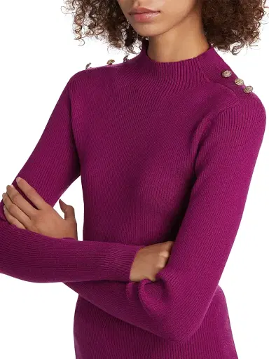 Elie Tahari Women's The Yana Rib-Knit Mock-Turtleneck Sweater - Palace Pink | Thumbnail 6 Elie Tahari Women's The Yana Rib-Knit Mock-Turtleneck Sweater - Palace Pink | Thumbnail 6
