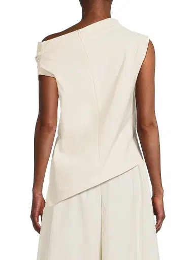 Natori Women's Asymmetric Funnelneck Top - Ivory - Size 2 | Thumbnail 5 Natori Women's Asymmetric Funnelneck Top - Ivory - Size 2 | Thumbnail 5