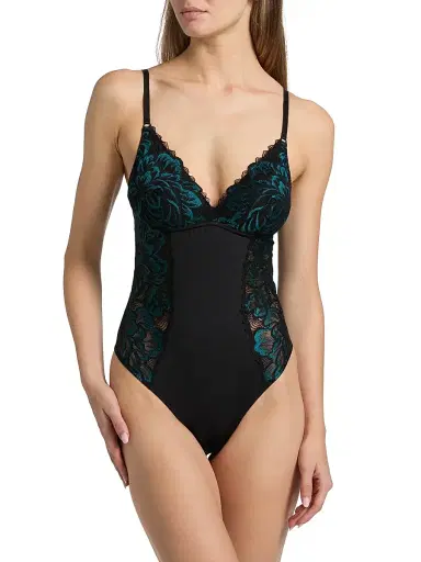 Cosabella Women's Encantata Lace Shaper Teddy - Black Canale | Thumbnail 3 Cosabella Women's Encantata Lace Shaper Teddy - Black Canale | Thumbnail 3