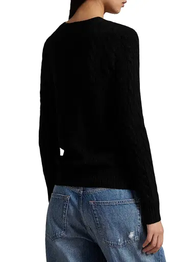 Polo Ralph Lauren Women's Cable-Knit Wool-Cashmere Crewneck Sweater | Thumbnail 4 Polo Ralph Lauren Women's Cable-Knit Wool-Cashmere Crewneck Sweater | Thumbnail 4