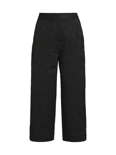 Natori Women's Jacquard Wide-Leg Crop Pants - Black - Size 8 | Thumbnail 1 Natori Women's Jacquard Wide-Leg Crop Pants - Black - Size 8 | Thumbnail 1