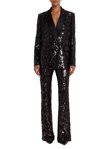Veronica Beard Women's Collier Sequined Flared Pants | Thumbnail 2 Veronica Beard Women's Collier Sequined Flared Pants | Thumbnail 2
