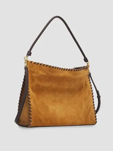 Veronica Beard Women's Vida Whipstitch Suede Shoulder Bag | Thumbnail 2 Veronica Beard Women's Vida Whipstitch Suede Shoulder Bag | Thumbnail 2