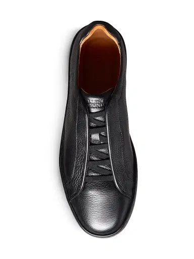 Allen Edmonds Men's Banks Leather Sneakers - Black | Thumbnail 3 Allen Edmonds Men's Banks Leather Sneakers - Black | Thumbnail 3