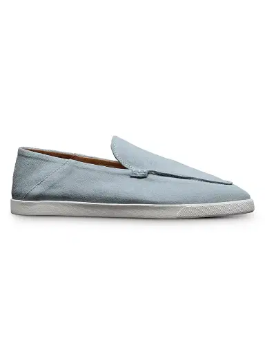 Allen Edmonds Men's Gino Suede Loafers - Sky Blue - Size 7 | Thumbnail 1 Allen Edmonds Men's Gino Suede Loafers - Sky Blue - Size 7 | Thumbnail 1