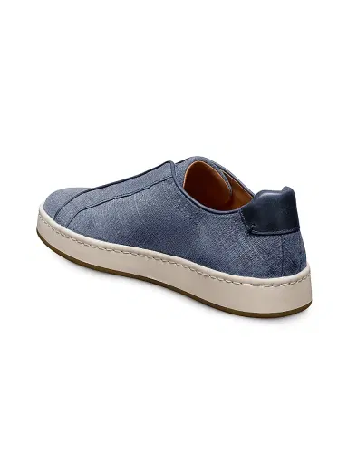Allen Edmonds Men's Banks Leather Sneakers - Denim | Thumbnail 2 Allen Edmonds Men's Banks Leather Sneakers - Denim | Thumbnail 2