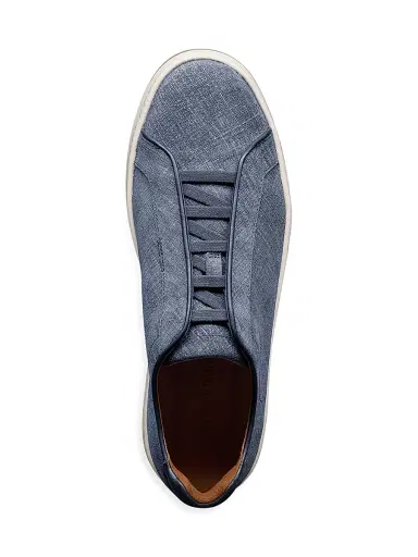 Allen Edmonds Men's Banks Leather Sneakers - Denim | Thumbnail 3 Allen Edmonds Men's Banks Leather Sneakers - Denim | Thumbnail 3