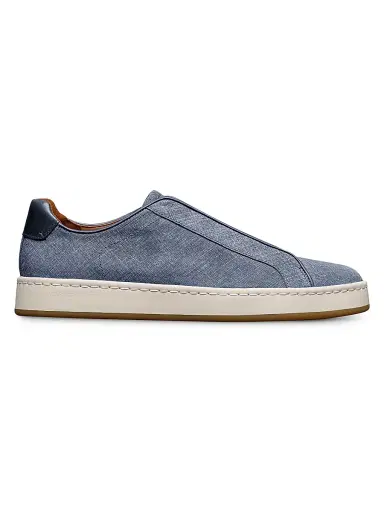 Allen Edmonds Men's Banks Leather Sneakers - Denim | Thumbnail 1 Allen Edmonds Men's Banks Leather Sneakers - Denim | Thumbnail 1