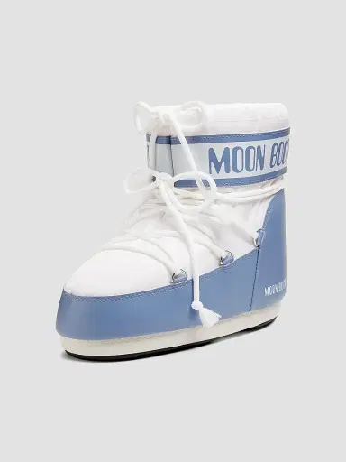 Moon Boot Men's Icon Low Nylon Boots - Elephant Grey White - Size 2 | Thumbnail 2 Moon Boot Men's Icon Low Nylon Boots - Elephant Grey White - Size 2 | Thumbnail 2