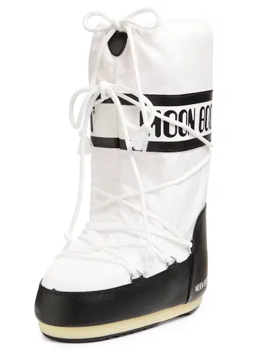Moon Boot Men's Unisex Icon Nylon Boots - Black White - Size 11.5 | Thumbnail 2 Moon Boot Men's Unisex Icon Nylon Boots - Black White - Size 11.5 | Thumbnail 2
