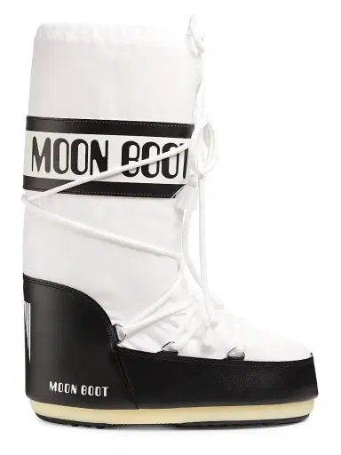 Moon Boot Men's Unisex Icon Nylon Boots - Black White - Size 11.5 | Thumbnail 1 Moon Boot Men's Unisex Icon Nylon Boots - Black White - Size 11.5 | Thumbnail 1
