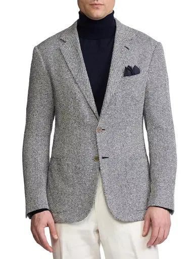 Ralph Lauren Purple Label Men's Kent Hand-Tailored Herringbone Jacket | Thumbnail 3 Ralph Lauren Purple Label Men's Kent Hand-Tailored Herringbone Jacket | Thumbnail 3