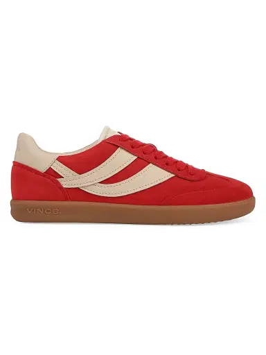 Vince Women's Oasis Suede Low-Top Sneakers - Crimson Birch Sand | Thumbnail 1 Vince Women's Oasis Suede Low-Top Sneakers - Crimson Birch Sand | Thumbnail 1