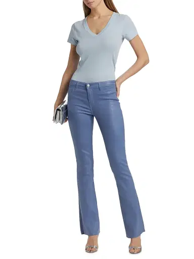 L'Agence Women's Ruth Coated Stretch Flared High-Rise Jeans - Wild Wind Coated - Size 23 | Thumbnail 2 L'Agence Women's Ruth Coated Stretch Flared High-Rise Jeans - Wild Wind Coated - Size 23 | Thumbnail 2