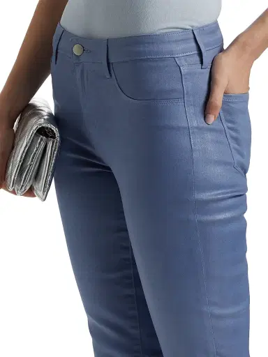 L'Agence Women's Ruth Coated Stretch Flared High-Rise Jeans - Wild Wind Coated - Size 23 | Thumbnail 6 L'Agence Women's Ruth Coated Stretch Flared High-Rise Jeans - Wild Wind Coated - Size 23 | Thumbnail 6