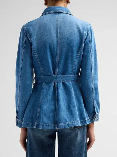 L'Agence Women's Samaya Denim Safari Jacket - Torvang - Size XL | Thumbnail 3 L'Agence Women's Samaya Denim Safari Jacket - Torvang - Size XL | Thumbnail 3