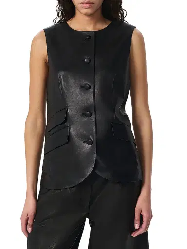 rag & bone Women's Slade Crew Leather Vest | Thumbnail 3 rag & bone Women's Slade Crew Leather Vest | Thumbnail 3
