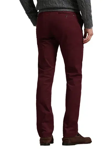 Polo Ralph Lauren Men's Stretch-Twill Mid-Rise Straight-Leg Pants - Rich Ruby | Thumbnail 4 Polo Ralph Lauren Men's Stretch-Twill Mid-Rise Straight-Leg Pants - Rich Ruby | Thumbnail 4