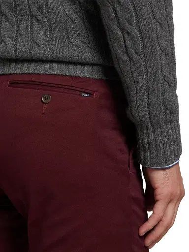 Polo Ralph Lauren Men's Stretch-Twill Mid-Rise Straight-Leg Pants - Rich Ruby | Thumbnail 5 Polo Ralph Lauren Men's Stretch-Twill Mid-Rise Straight-Leg Pants - Rich Ruby | Thumbnail 5