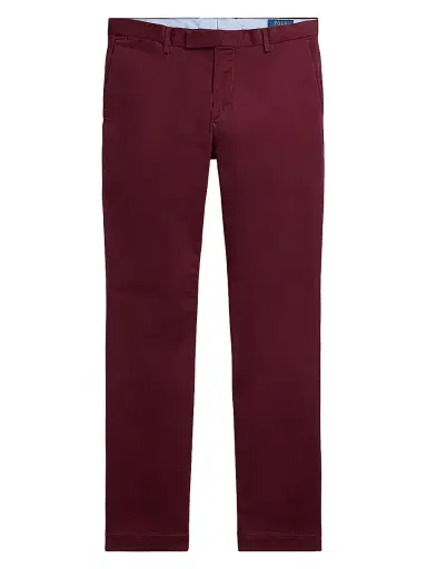 Polo Ralph Lauren Men's Stretch-Twill Mid-Rise Straight-Leg Pants - Rich Ruby | Thumbnail 1 Polo Ralph Lauren Men's Stretch-Twill Mid-Rise Straight-Leg Pants - Rich Ruby | Thumbnail 1