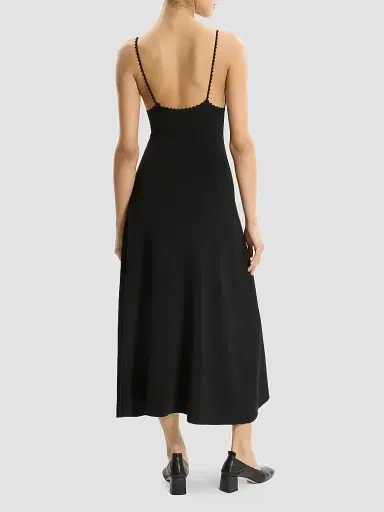 Theory Women's Square Neck Midi Dress - Black | Thumbnail 3 Theory Women's Square Neck Midi Dress - Black | Thumbnail 3