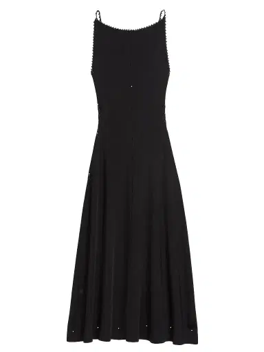 Theory Women's Square Neck Midi Dress - Black | Thumbnail 1 Theory Women's Square Neck Midi Dress - Black | Thumbnail 1