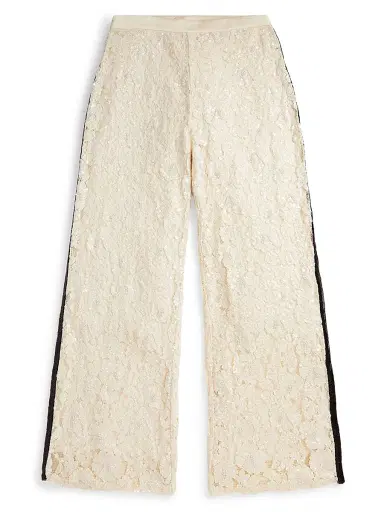 Polo Ralph Lauren Women's Lace Embellished Tuxedo Pants | Thumbnail 1 Polo Ralph Lauren Women's Lace Embellished Tuxedo Pants | Thumbnail 1