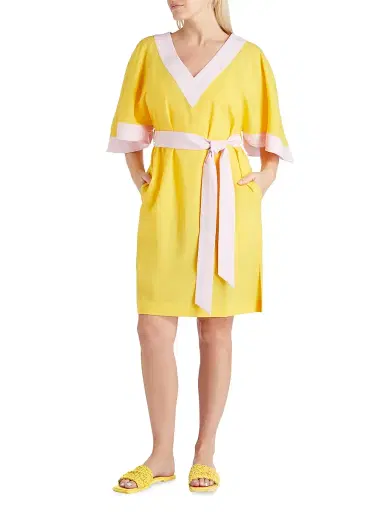 Valimare Women's Casia Tie-Waist Cover-Up Dress - Yellow | Thumbnail 2 Valimare Women's Casia Tie-Waist Cover-Up Dress - Yellow | Thumbnail 2