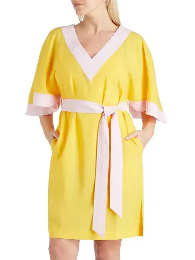 Valimare Women's Casia Tie-Waist Cover-Up Dress - Yellow | Thumbnail 3 Valimare Women's Casia Tie-Waist Cover-Up Dress - Yellow | Thumbnail 3