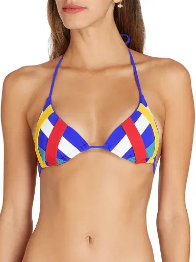 Valimare Women's Ibiza Colorblocked Bandage Bikini Top - Blue Multi - Size Small | Thumbnail 2 Valimare Women's Ibiza Colorblocked Bandage Bikini Top - Blue Multi - Size Small | Thumbnail 2