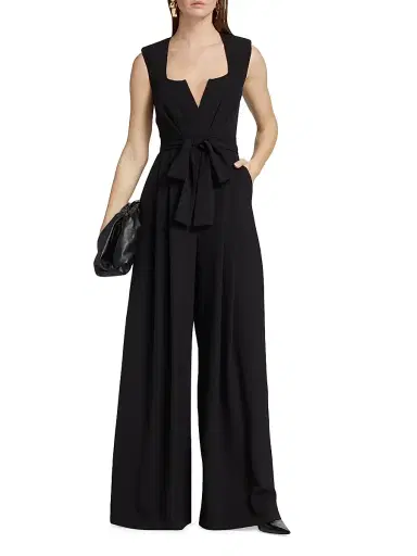 Michael Costello Collection Women's Eloise Belted Pleated Wide-Leg Jumpsuit | Thumbnail 2 Michael Costello Collection Women's Eloise Belted Pleated Wide-Leg Jumpsuit | Thumbnail 2