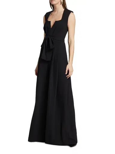 Michael Costello Collection Women's Eloise Belted Pleated Wide-Leg Jumpsuit | Thumbnail 4 Michael Costello Collection Women's Eloise Belted Pleated Wide-Leg Jumpsuit | Thumbnail 4