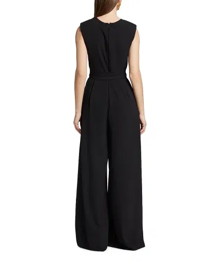 Michael Costello Collection Women's Eloise Belted Pleated Wide-Leg Jumpsuit | Thumbnail 5 Michael Costello Collection Women's Eloise Belted Pleated Wide-Leg Jumpsuit | Thumbnail 5